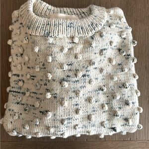 Misha & Puff Cotton Popcorn Crew Sweater in Sea Salt Confetti